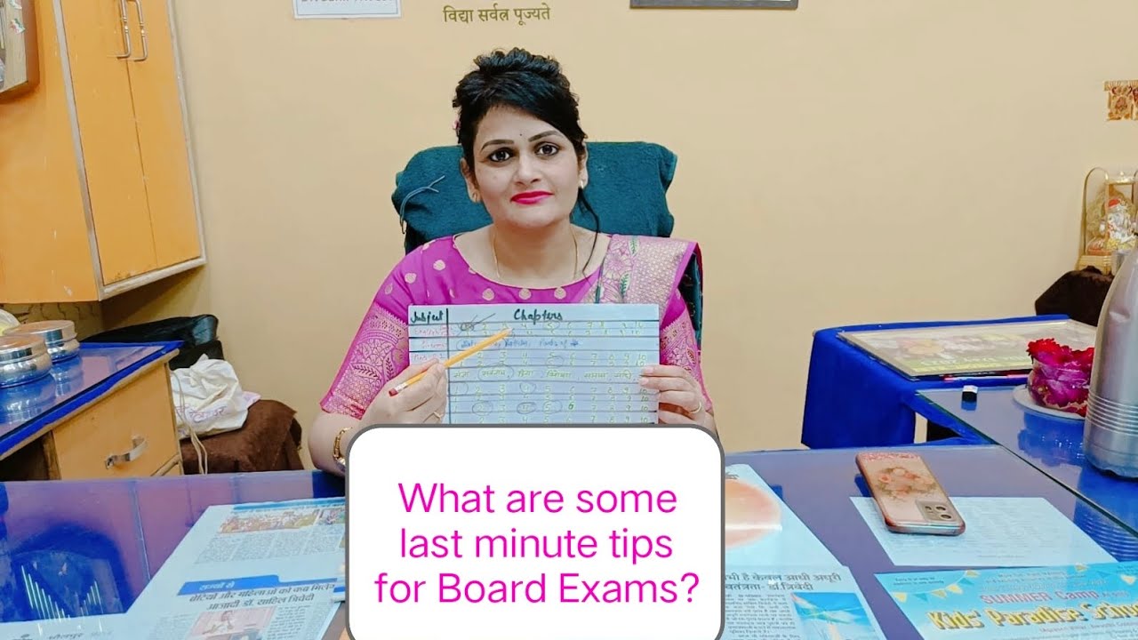 What are some last minute tips for Board Exams? - YouTube