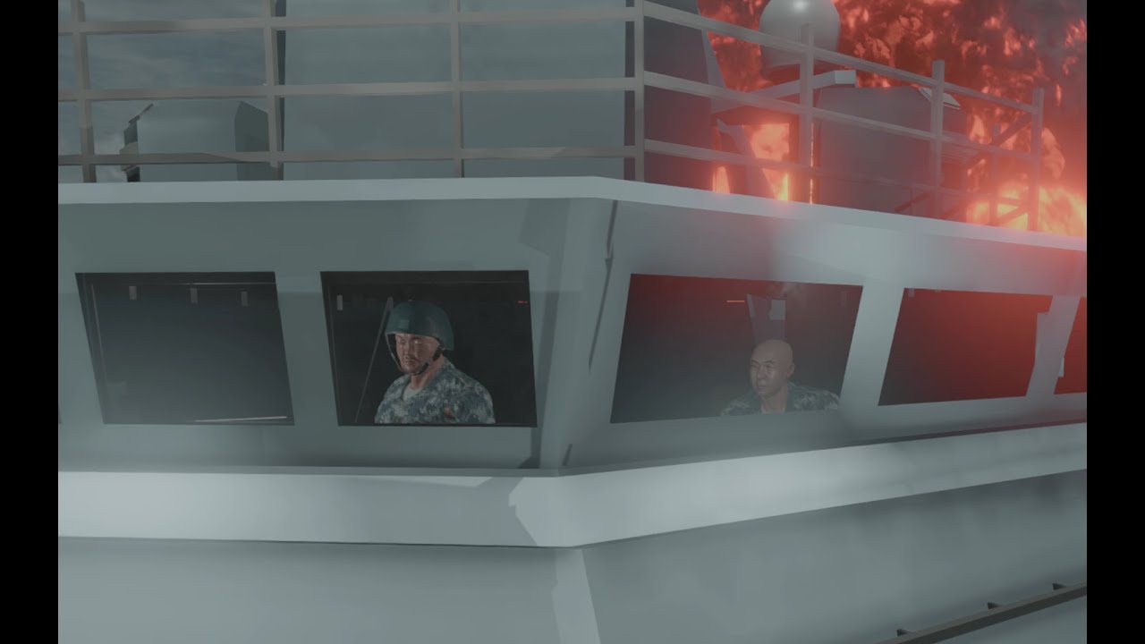 リアルCG 海上自衛隊近接戦闘シーン【環境音小さめ】