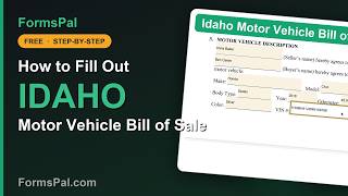 How to Fill Out a Idaho Motor Vehicle Bill of Sale (Step by Step, Free Template)