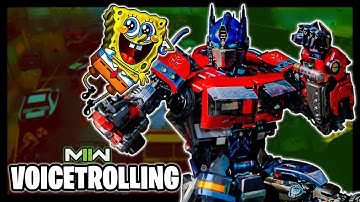 SPONGEBOB AND OPTIMUS PRIME HAVE MW2 LOBBIES WHEEZING | Modern Warfare 2 (Voice Trolling)