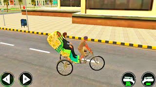 Bicycle Taxi Auto Rickshaw Racing Game | New Taxi Driving Games | Rickshaw Taxi Games 3D screenshot 5