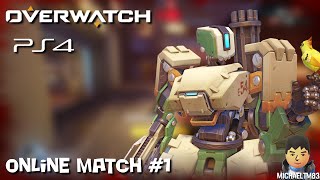 Overwatch Online Match #1 | Bastion (PS4 1080p 60fps Commentary)