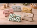 折って縫うだけ！2回縫うだけで作れるカードケース＆ポーチ🌷Amazingly easy sewing idea - Make a card case in just 5 minutes.