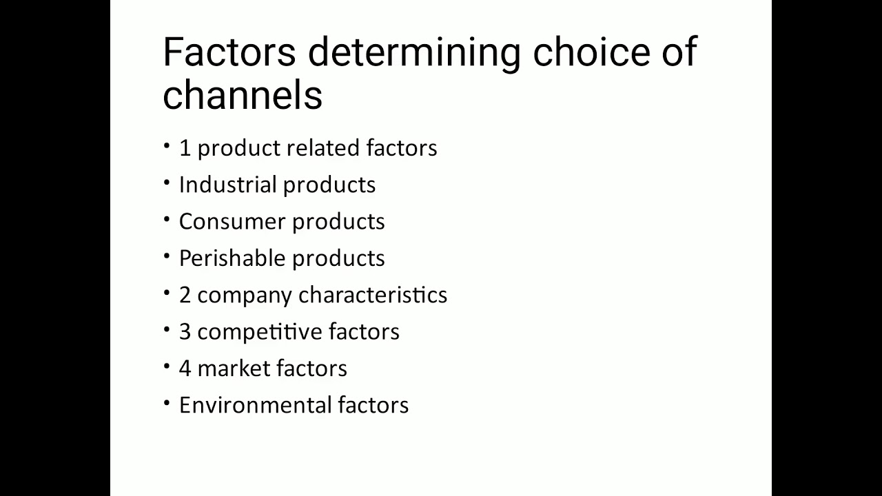 Factors determining choice of channels - YouTube
