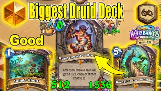 0 Mana 512/1536 Minion! Big Druid Goes Beyond Galactic At Whizbang's Workshop Mini-Set | Hearthstone