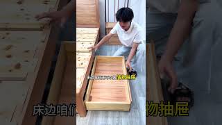 Golden Sandalwood Log Bed # solid wood bed creation # solid wood bed Chinese style #...