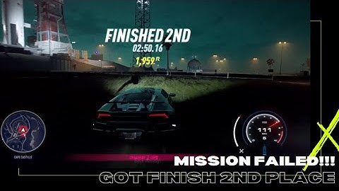 MISSION FAILED!!! GOT FINISH 2ND PLACE || NEED FOR SPEED PS4