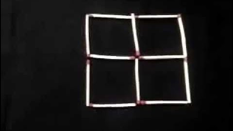 Move any 3 sticks to make 3 squares out of the 4 squares