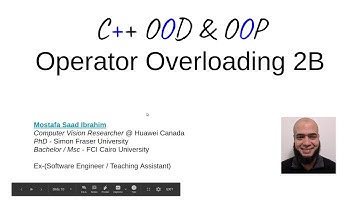 15 C++ OOD and OOP - OOP -  Operator Overloading 2B