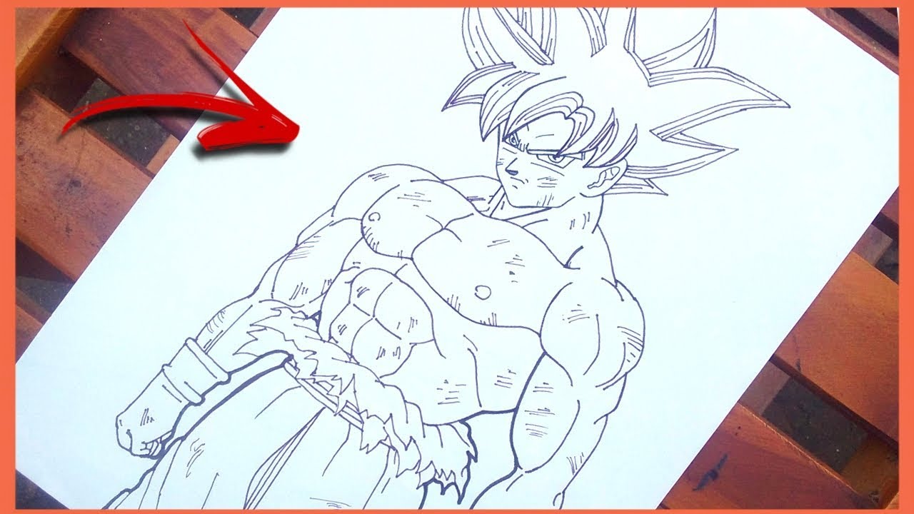 Como desenhar Goku Instinto Supremo - Dragon Ball Super, manga