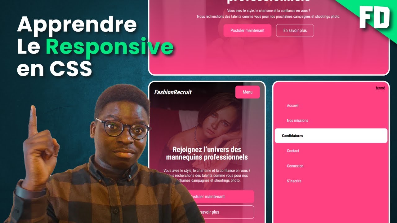 Comment maîtriser le responsive CSS en un seul projet - YouTube