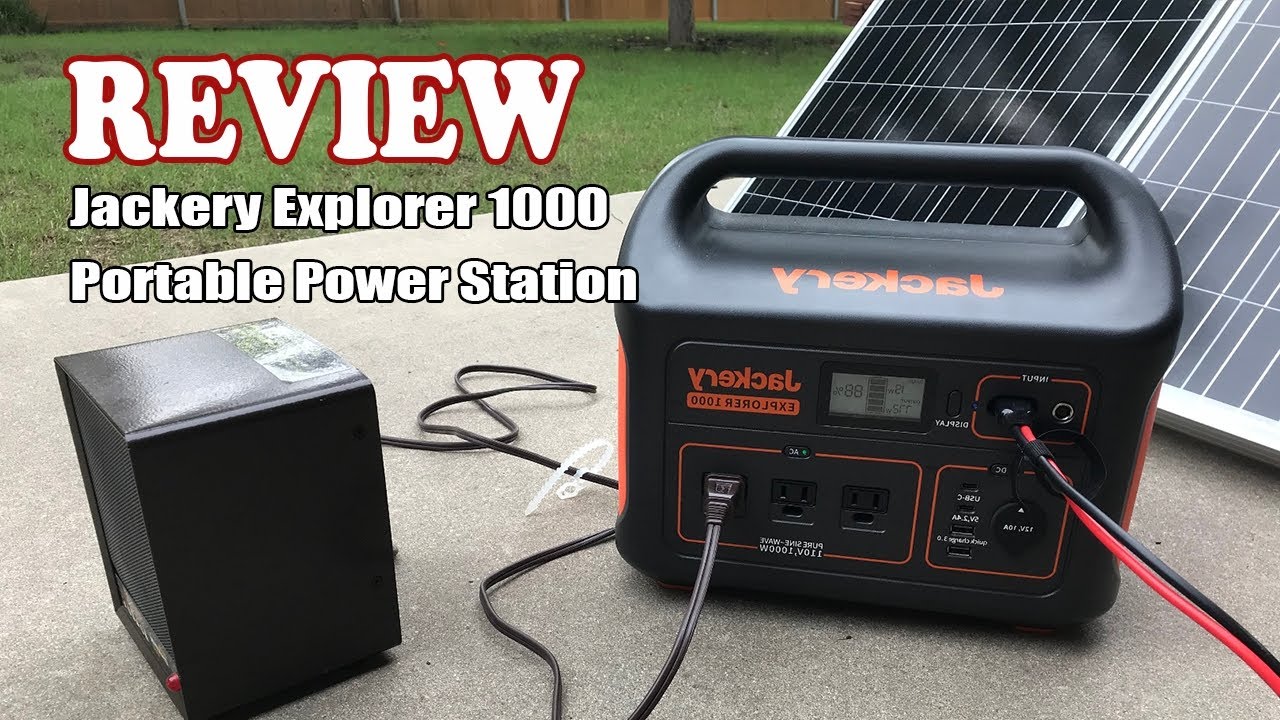 Jackery Explorer 1000 Portable Power Station, 1002Wh Capacity with 3x1000W  AC Outlets, Solar Generator for Home Backup, Emergency, Outdoor Camping