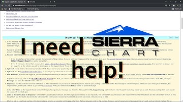 How to ask for Help with Sierra Chart