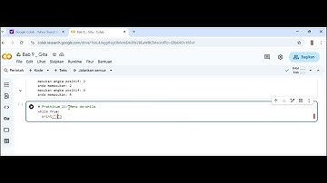 MEMBUAT CODING PERULANGAN (FOR, WHILE, DO-WHILE) MENGGUNAKAN PYHTON DI GOOGLE COLLABS 