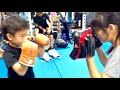 キッズ キックボクシング 練習 ミット打ち 中島道場 女性トレーナー 厚木 愛川