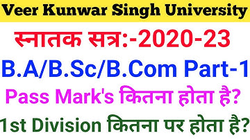 Vksu B.A/B.Sc/B.Com Part 1 Pass Mark