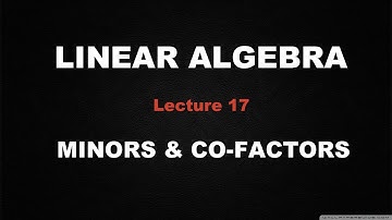 Linear Algebra | Lecture Series | Lecture 17