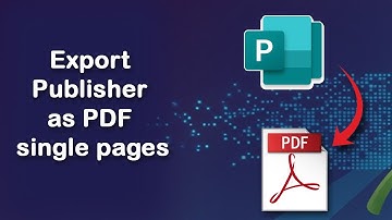 How to save or export Publisher file as PDF single pages