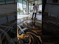 Pouring Liquid Resin into a Million-Dollar Black Gold Floor! #shorts #epoxyfloor #oddlysatisfying