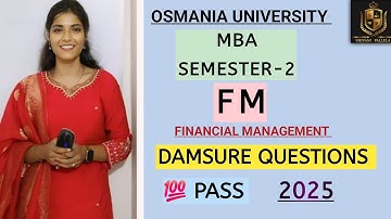 FM || FINANCIAL MANAGEMENT || MBA || SEMESTER - 2 || IMPORTANT QUESTIONS || ‎⁨@shivanipallela⁩