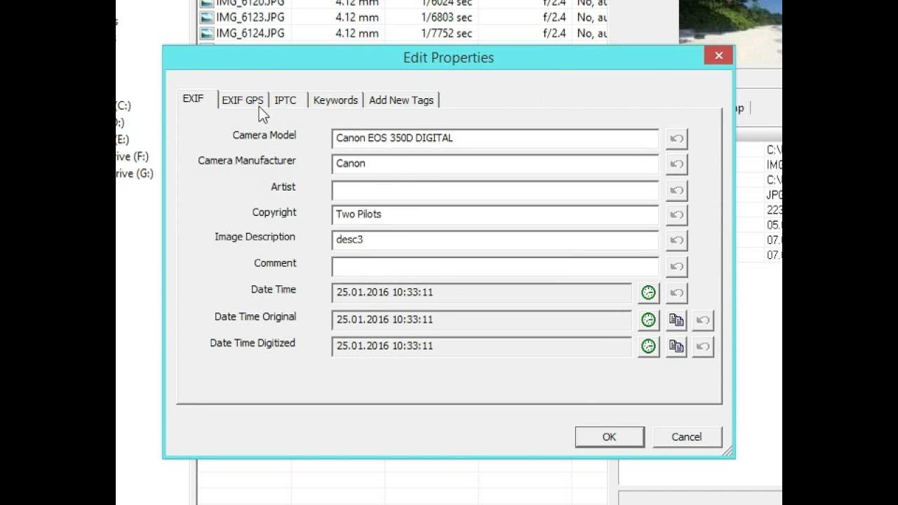 Remove EXIF, IPTC, XMP info YouTube