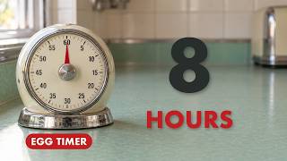 8 Hour Egg Timer ⏲️ Vintage Kitchen Timer, Rewound Every Hour, Real Ticking & Bell