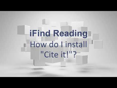 iFind Reading - How do I install 