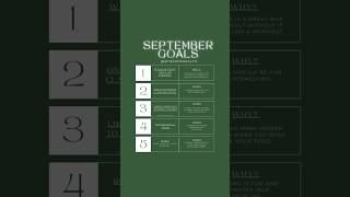 September goals. Set goals & track them don’t be distracted #fitnessjourney#apieceofhealth #selfcare