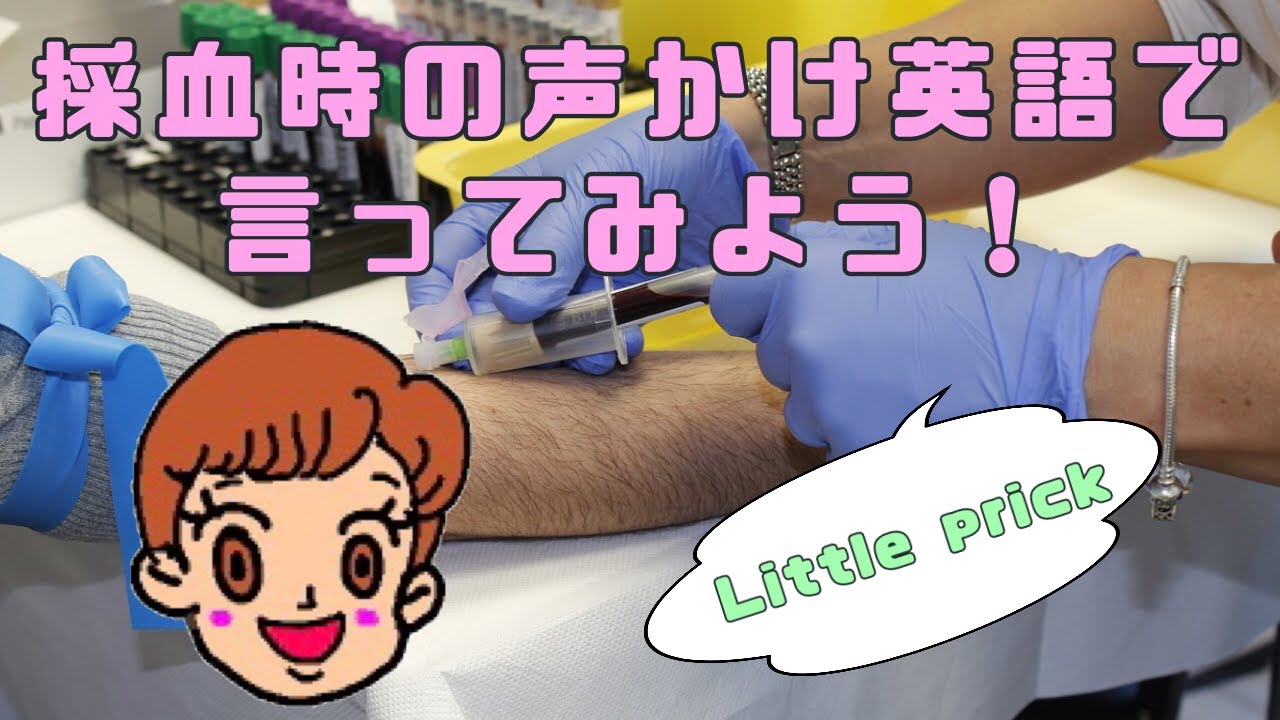 【これで安心】外国人がきても困らず英語で採血出来る