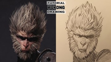 How to draw wukong step by step - Loomis method tutorial for beginners