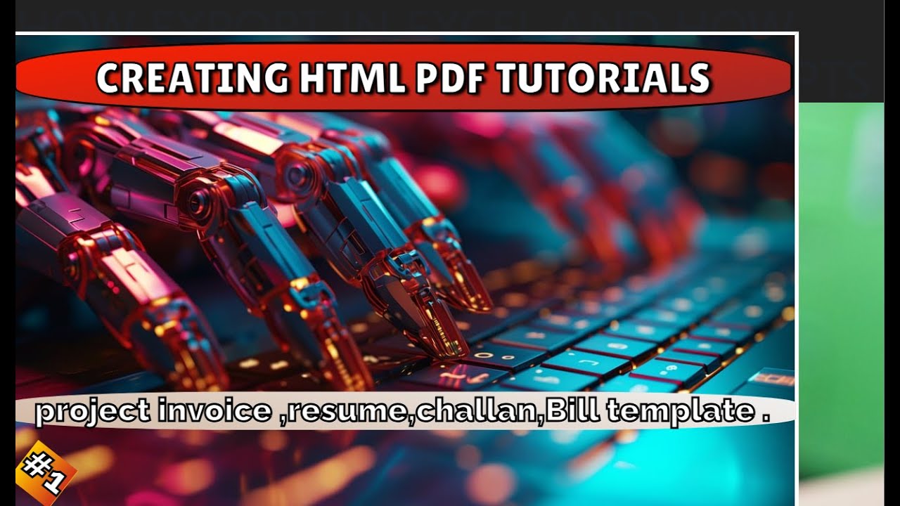 HTML TABLE TUTORIALS HTML PDF AND EXPORT IN EXCEL PART 1 - YouTube