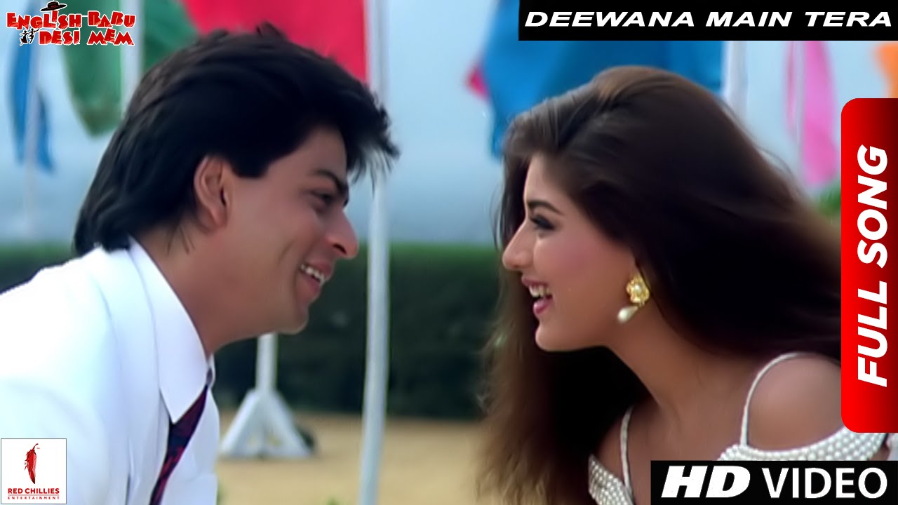  Deewana Main Tera Deewana | Kumar Sanu, Alka Yagnik | English Babu Desi Mem | Shah Rukh Khan