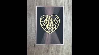 Quick but elegant wedding card