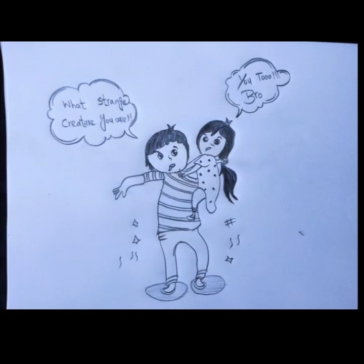 brother sister fight drawing #brotherandsisterdrawing #shortsfeed # ...