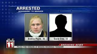 News   Police Find Remains Of Missing Moorhead Teenager