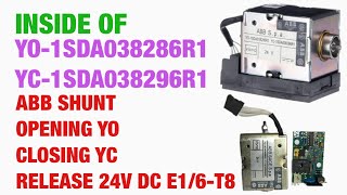 Inside of ABB YO-1SDA038286R1 YC-1SDA038296R1 Shunt Opening-Closing Release 24V DC E1/6-T8