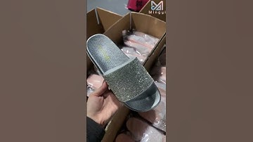 Print logo on shining slippers | Custom slides | Source factory #shorts