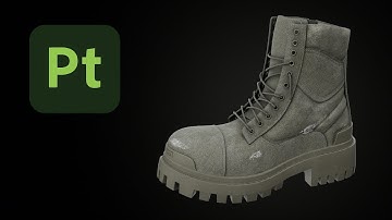 Texturing Balenciaga Strike Boots in Substance Painter and Blender┃Full Process
