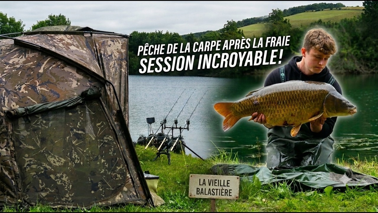 Je PÊCHE la CARPE SEUL pendant 48 h à la vielle balastiere ~ PÊCHE de la carpe après la FRAIE 