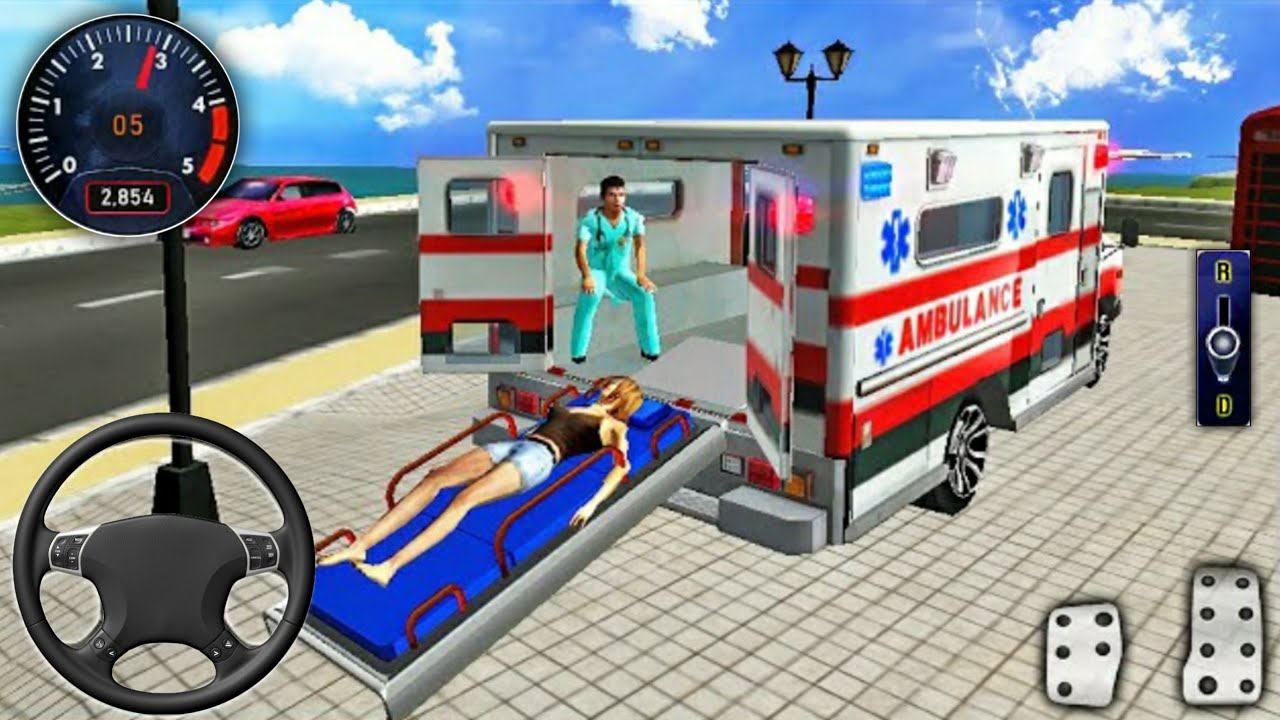 Coast Guard Beach Ambulance Rescue 2021 - Emergency driving Ambulance -  Android GamePlay FHD.