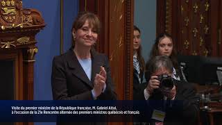 Discours de Gabriel Attal à l'assemblée nationale du Québec