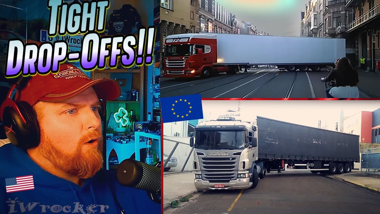 Американцы поражены опытными европейскими водителями грузовиков...