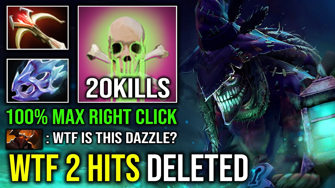 WTF 2 HITS DELETED Max Desolator Moon Shard 100% Brutal Right Click Hit Like a Truck Dazzle Dota 2