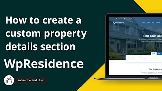 How to create a custom property details section with WpResidence and Elementor