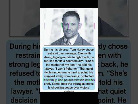 Tom Hardy Chose Peace Over Winning#InnerStrength #RealMan #LifeChoices