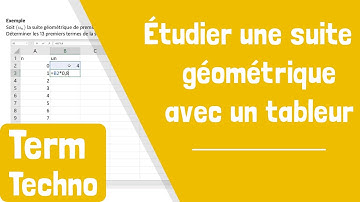 Comment utiliser un tableur pour étudier une suite géométrique ?