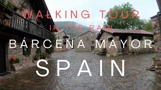 Peaceful Rain Walk in a Medieval Village, Bárcena Mayor, Northern Spain (4K)
