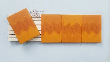 Sea Buckthorn Ghost Swirl - Cold Process Soap Making - Soap Challenge Club October 2020