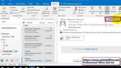 How to get all attachments from archived emails in Outlook