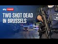 Brussels &#39;on highest terror alert&#39; after two shot dead